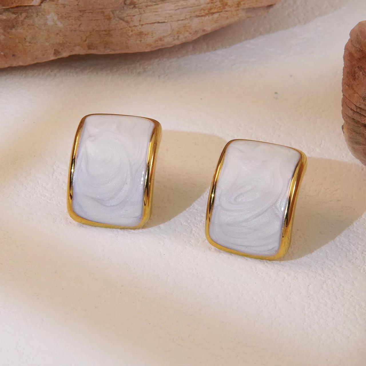 Marble Glow Hoop Earring