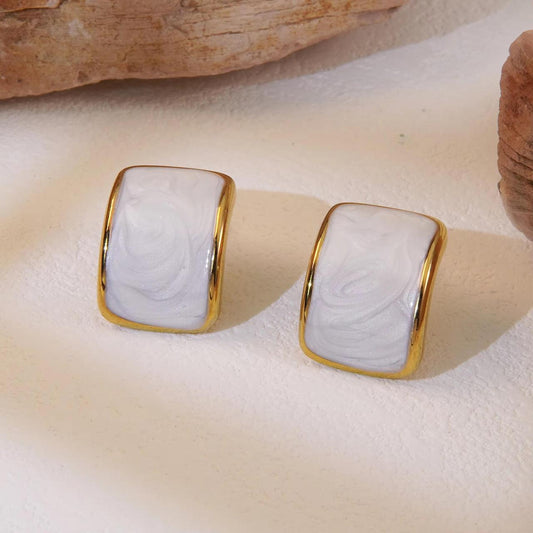 Marble Glow Hoop Earring