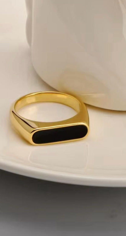 Black Bar Signet Ring