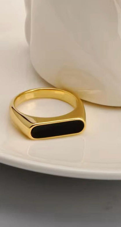 Black Bar Signet Ring