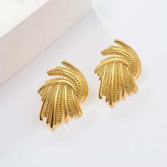 Golden Cascading Luxe Earring